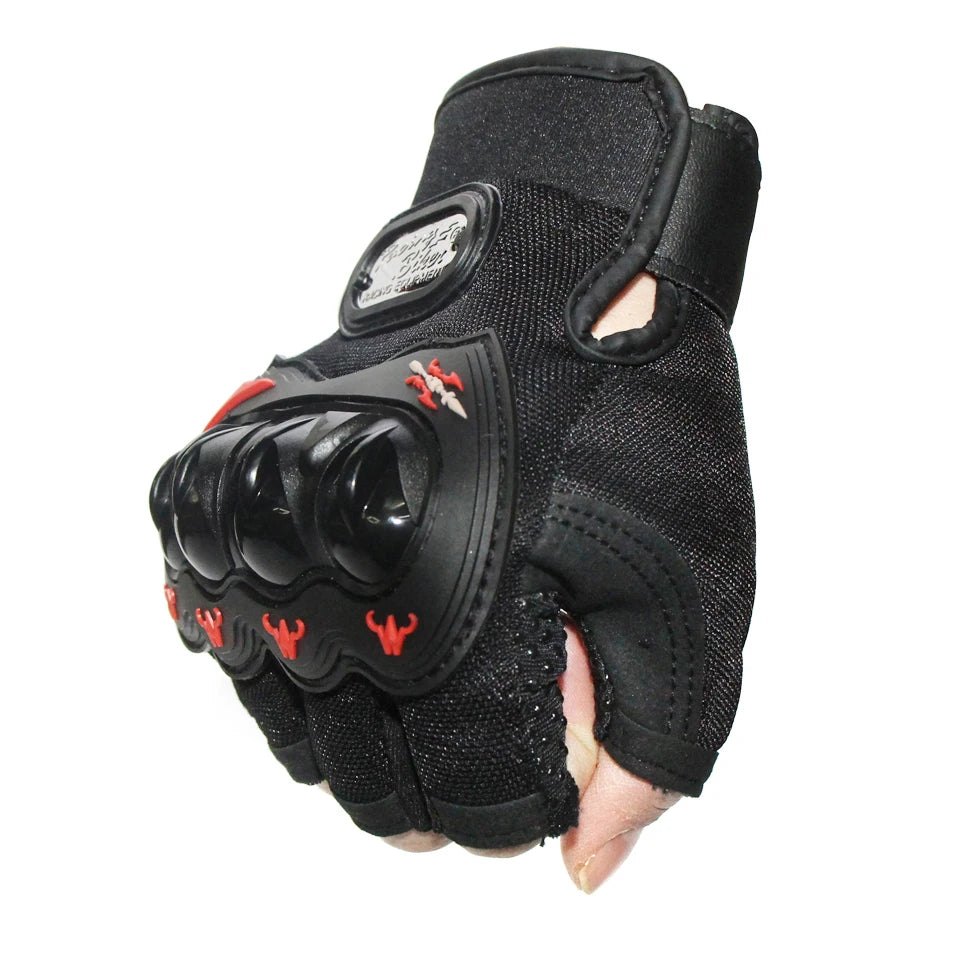 Half Finger Motorcycle Gloves Motocross Luvas Guantes Green Color Protective Gears Summer Glove For Men Women M - XXL SC04B