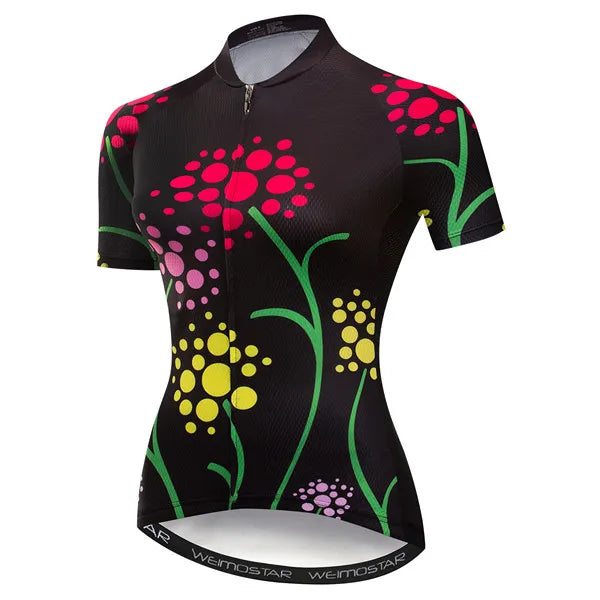Cycling jersey Womens Bike jersey Mountain Road MTB Top Maillot Breathable shirts Short sleeve racing Team Blouse female red