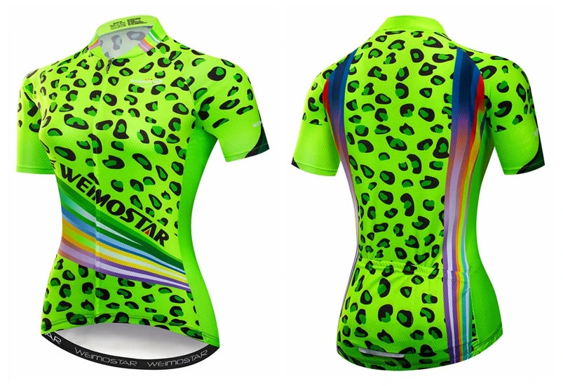 Cycling jersey Womens Bike jersey Mountain Road MTB Top Maillot Breathable shirts Short sleeve racing Team Blouse female red