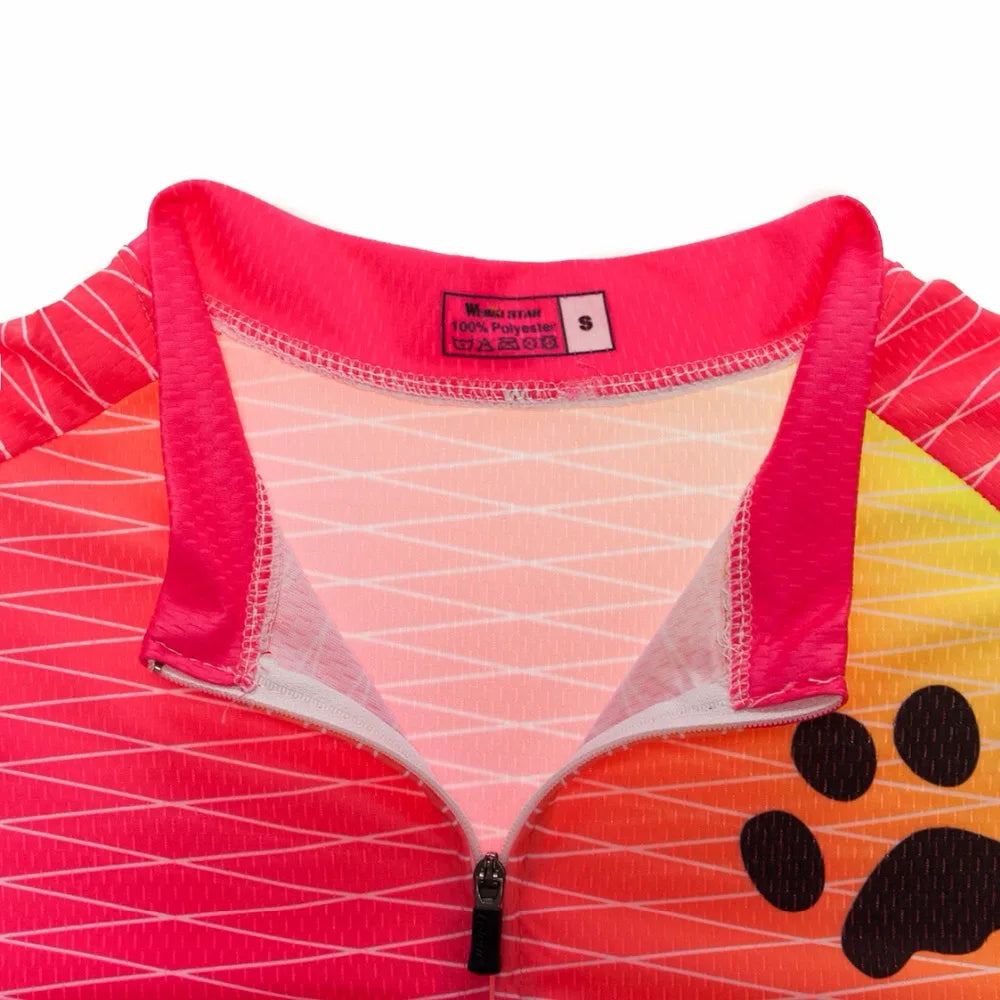 Cycling jersey Womens Bike jersey Mountain Road MTB Top Maillot Breathable shirts Short sleeve racing Team Blouse female red