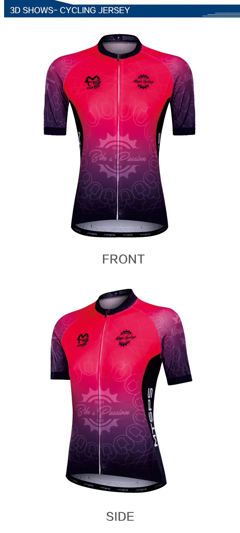 MTSPS Women Cycling Jersey Mtb Bicycle Clothing Ciclismo Short Sleeves Jersey Race-Ropa-Maillot