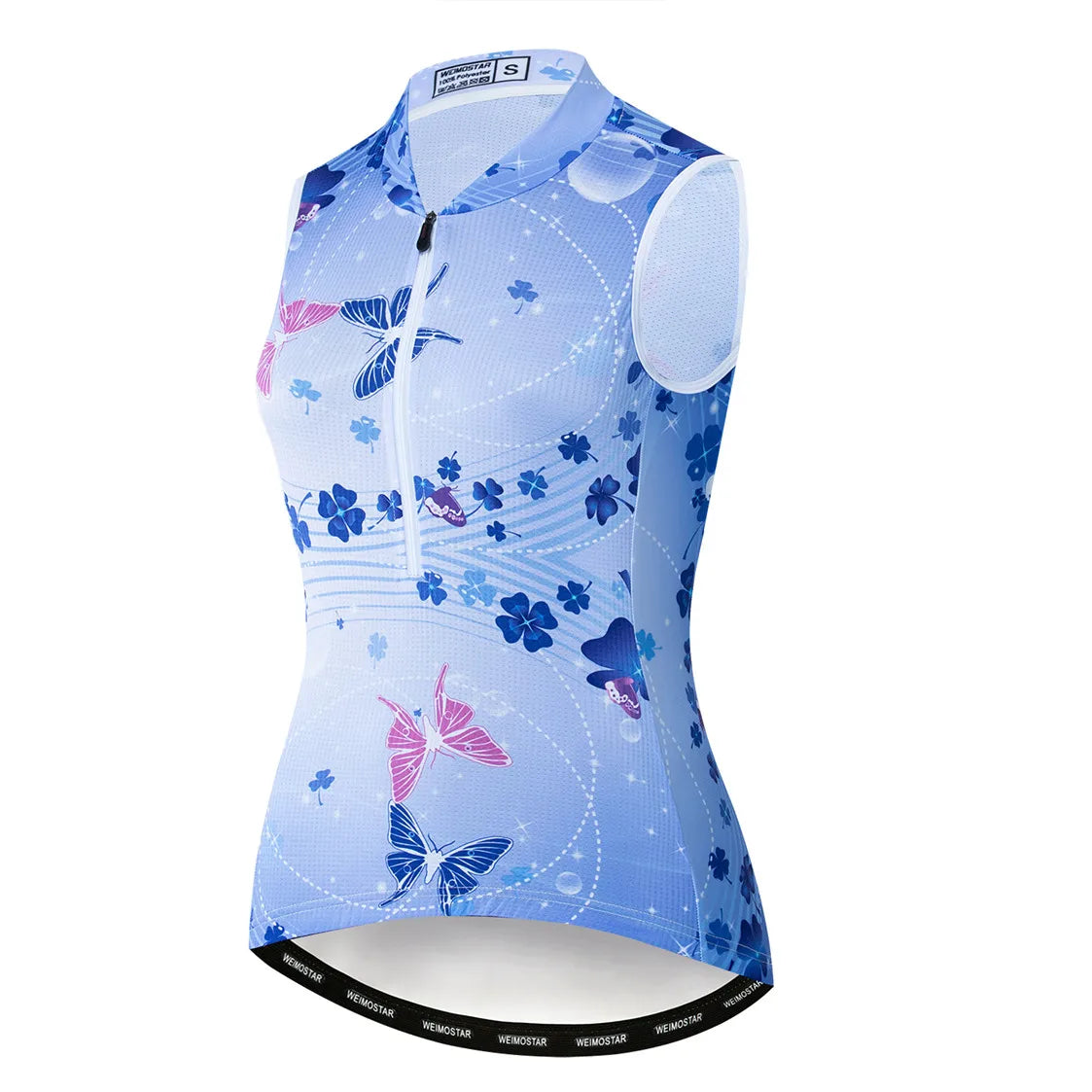 Cycling jersey sleeveless Women Bike MTB Top shirt Maillot bicycle racing Road Mountain girl cycle jersey Half zipper pink