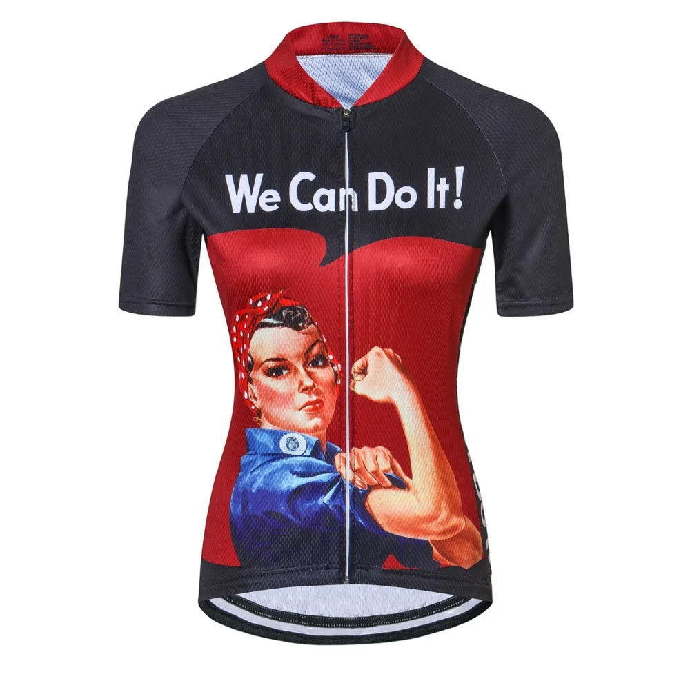 Cycling jersey Womens Bike jersey Mountain Road MTB Top Maillot Breathable shirts Short sleeve racing Team Blouse female red
