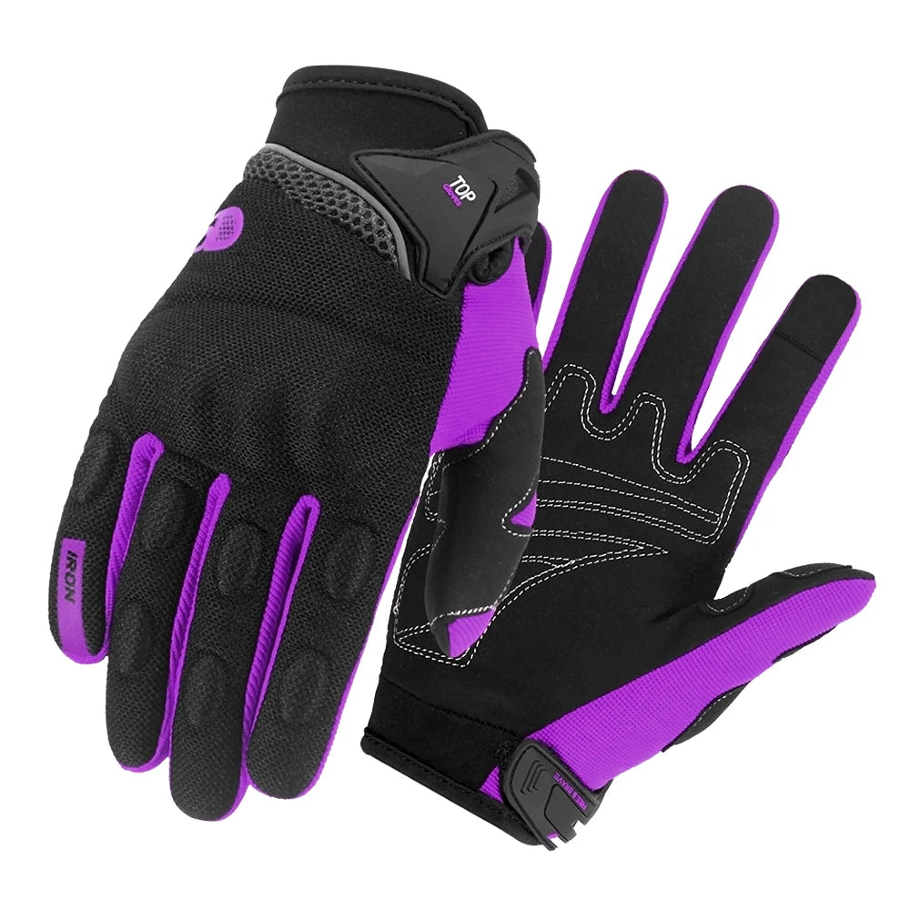 Motorcycle Gloves Summer Mesh Breathable Moto Gloves Men Full Finger Touch Screen Motocross Gloves Touch Screen Cycling Gloves