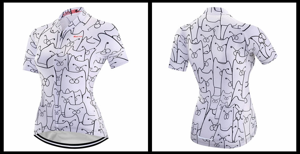 Weimostar Summer Flower Cycling Jersey Women Maillot Ciclismo Pro Team MTB Bike Clothing Tops Racing Bicycle Shirt Cycle Wear