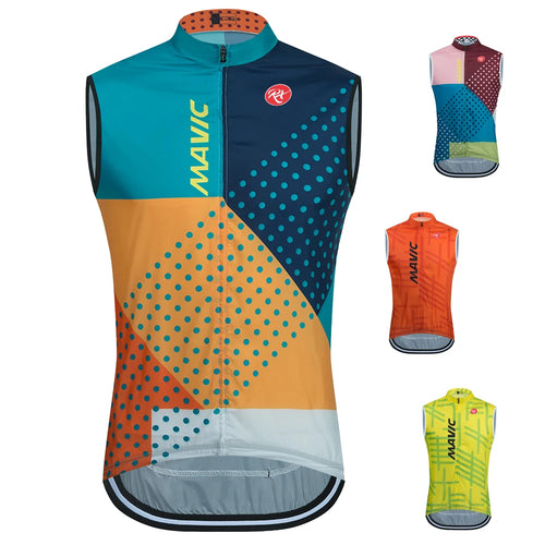 2024 Rx MAVIC New Cycling Compressed Summer Windproof Lightweight Sleeveless Men's Mountain Cycling Sweatshirt Team Cycling