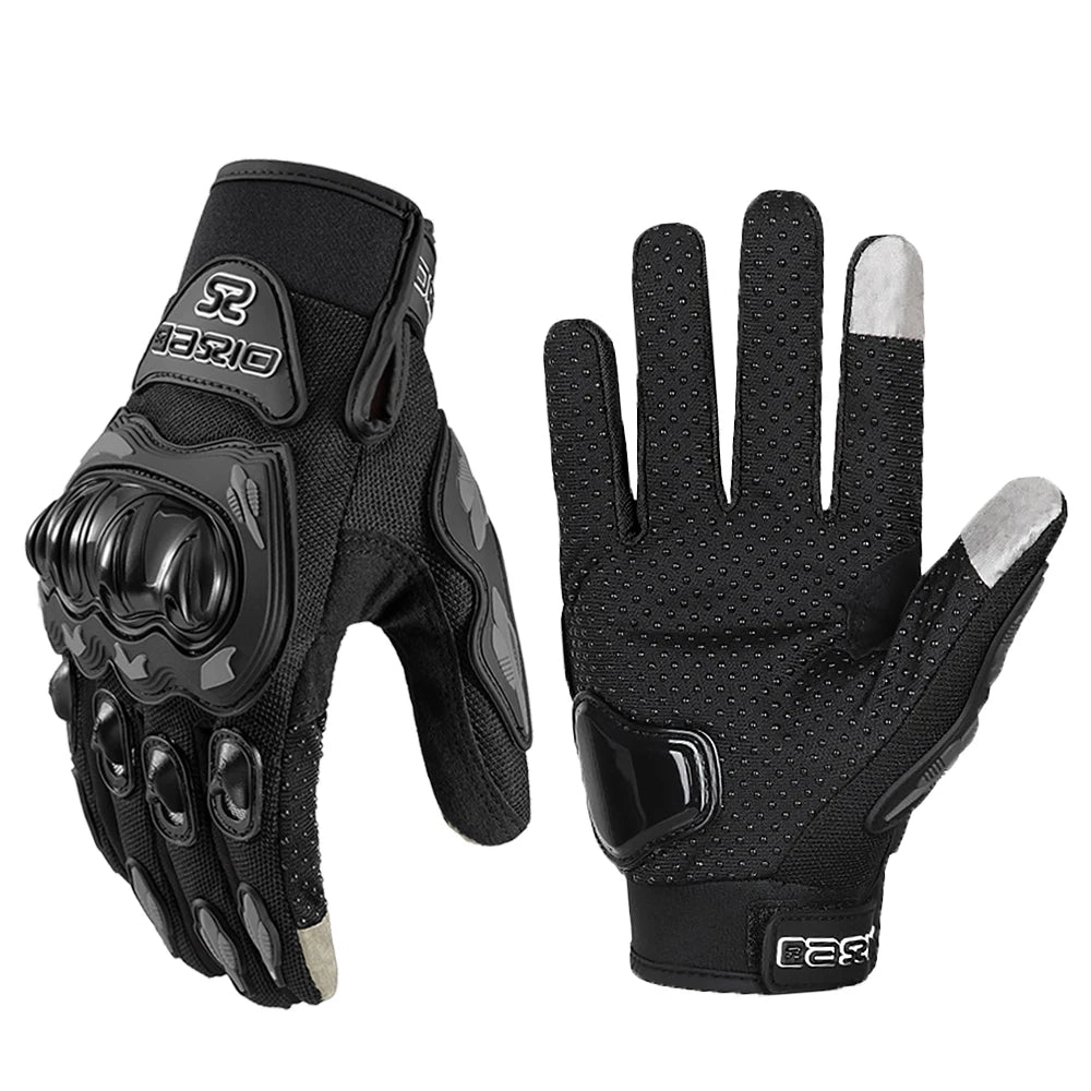 Summer Breathable Full Finger Motorcycle Gloves Touchscreen Motocross Protective Gloves Anti-fall Motorbike Gloves Bike Gloves