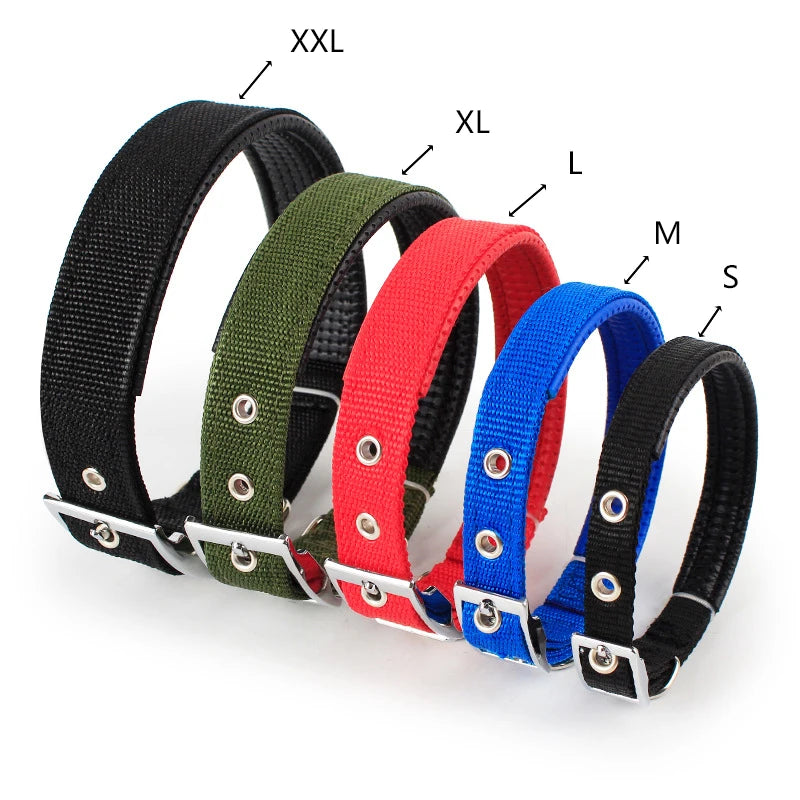 Solid Dog Collars  Nylon Dog Collar For Small Medium Large Dogs Pitbull Bulldog Beagle