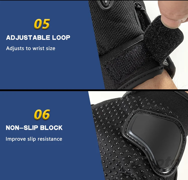 Summer Breathable Full Finger Motorcycle Gloves Touchscreen Motocross Protective Gloves Anti-fall Motorbike Gloves Bike Gloves