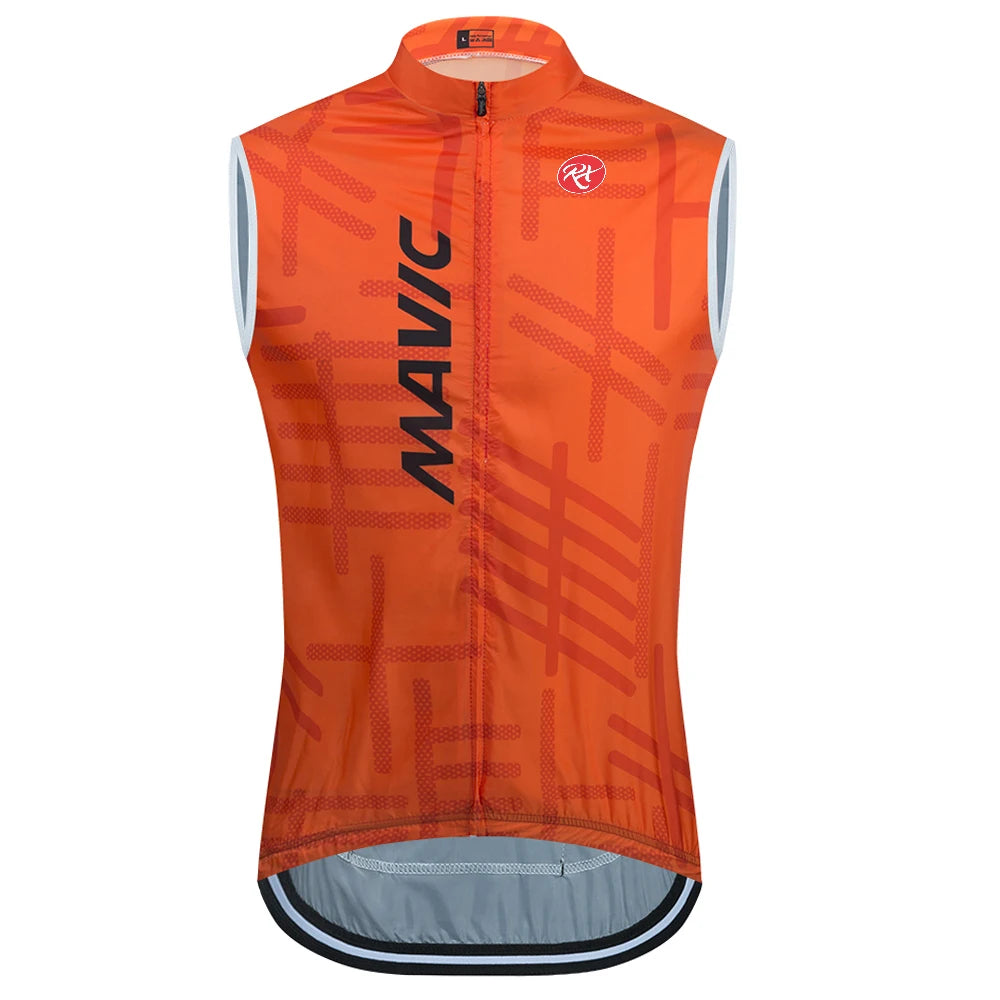 2024 Rx MAVIC New Cycling Compressed Summer Windproof Lightweight Sleeveless Men's Mountain Cycling Sweatshirt Team Cycling