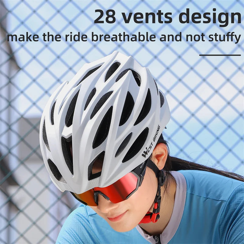 WEST BIKING Bike Helmet Ultralight Aviation Hard Hat Capacete Ciclismo Cycling Helmet Unisex Cycling Outdoor Mountain Road