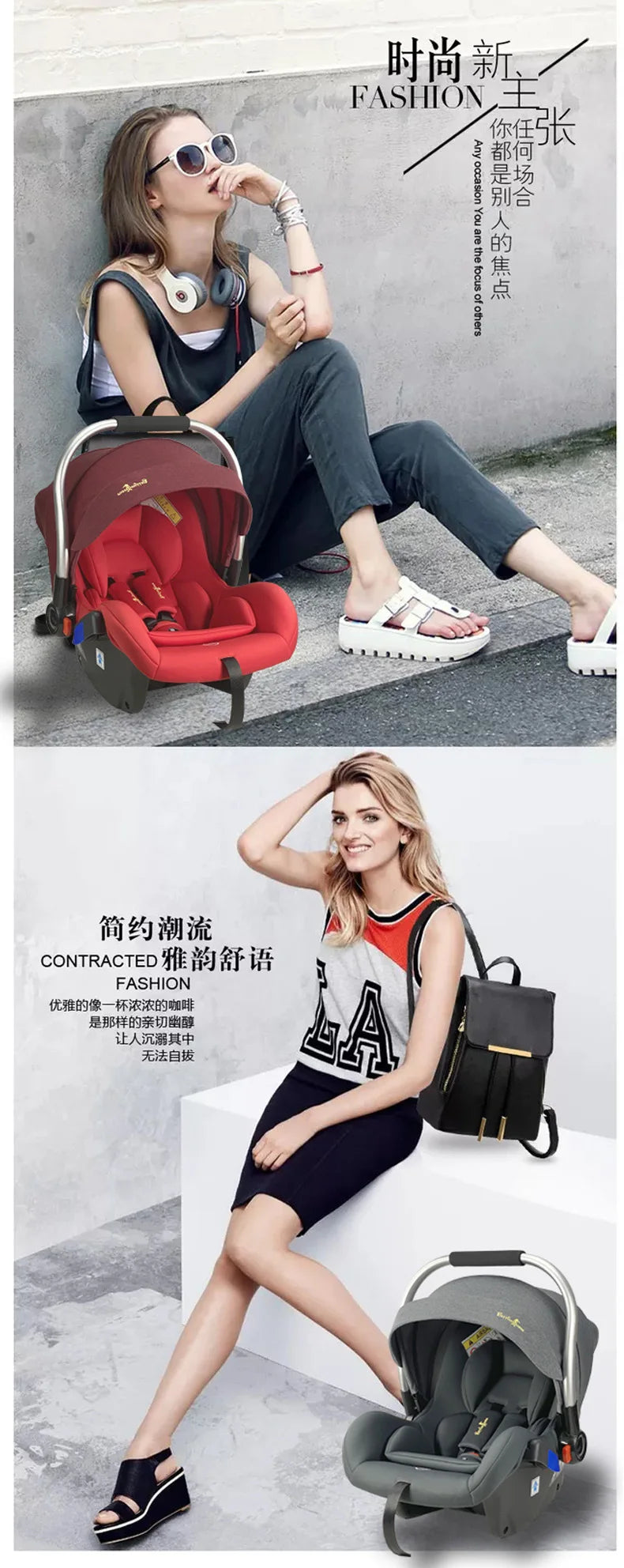 Newborn Infant Car Safety Seats Baby Cradle Portable Sleeping Basket Multifunction Baby Bed For 0-15 month