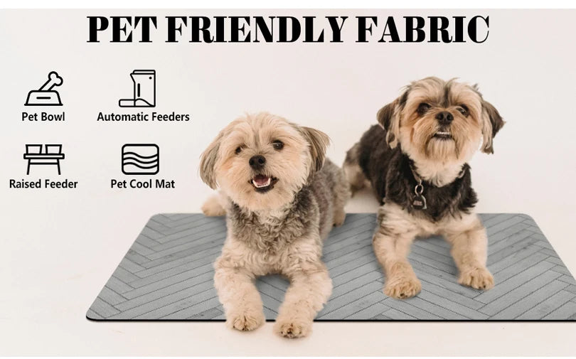 Pet Feeding Dropshipping Pet Placemat for Food and Water Bowl, with Waterproof Rubber Backing, Quick Dry Water Mat for Dog Cat
