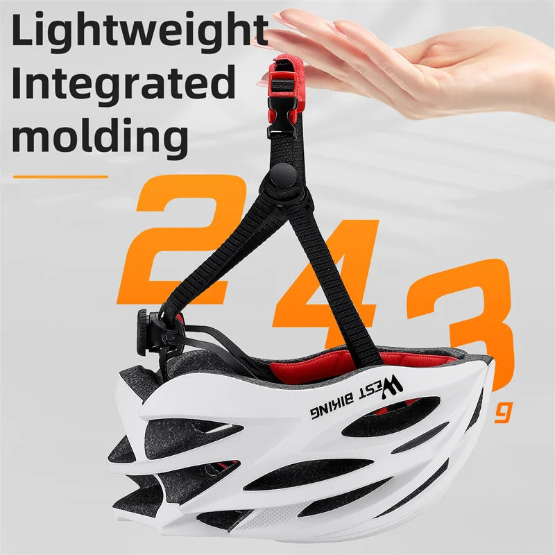 WEST BIKING Bike Helmet Ultralight Aviation Hard Hat Capacete Ciclismo Cycling Helmet Unisex Cycling Outdoor Mountain Road