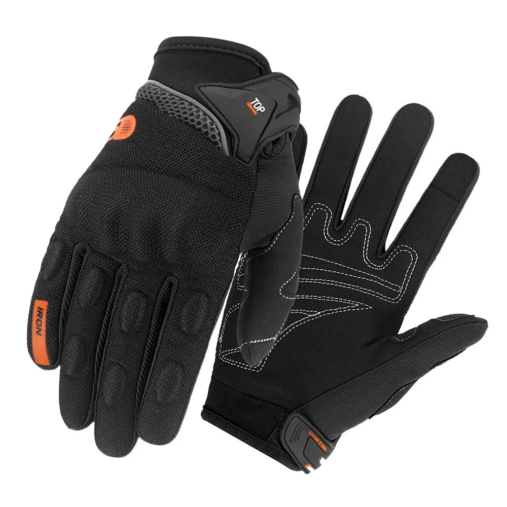 Motorcycle Gloves Summer Mesh Breathable Moto Gloves Men Full Finger Touch Screen Motocross Gloves Touch Screen Cycling Gloves