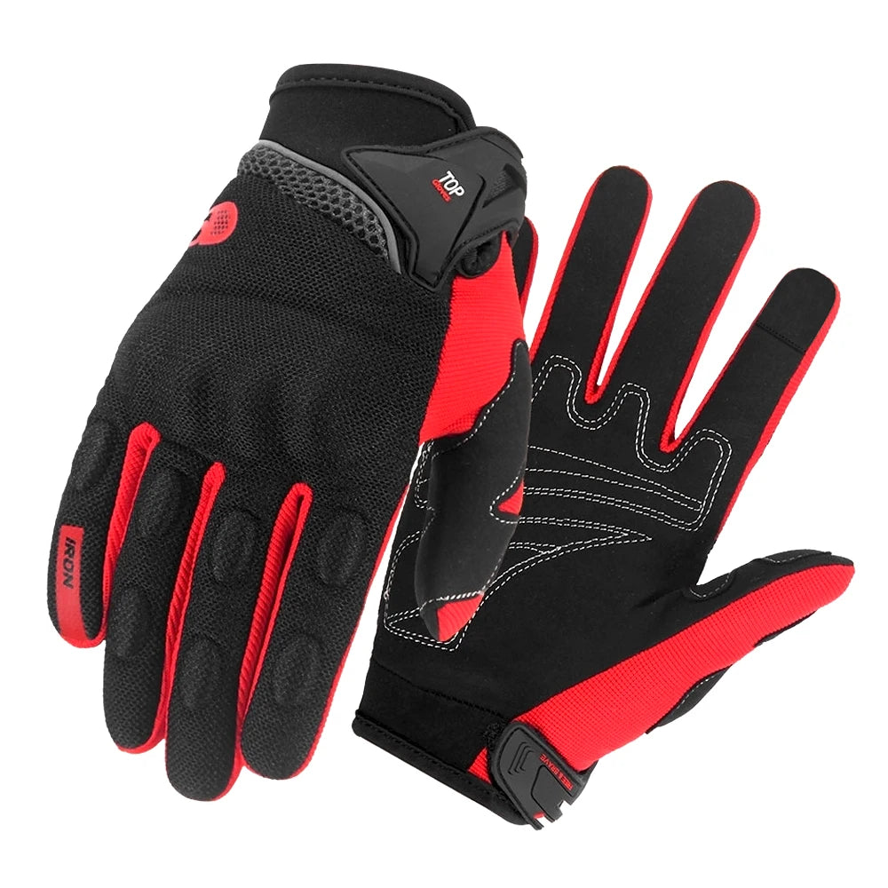 Motorcycle Gloves Summer Mesh Breathable Moto Gloves Men Full Finger Touch Screen Motocross Gloves Touch Screen Cycling Gloves