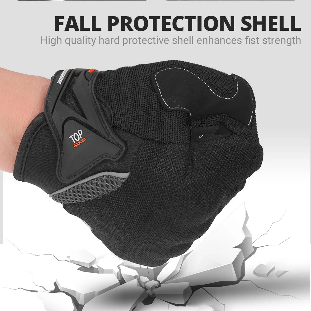 Motorcycle Gloves Summer Mesh Breathable Moto Gloves Men Full Finger Touch Screen Motocross Gloves Touch Screen Cycling Gloves